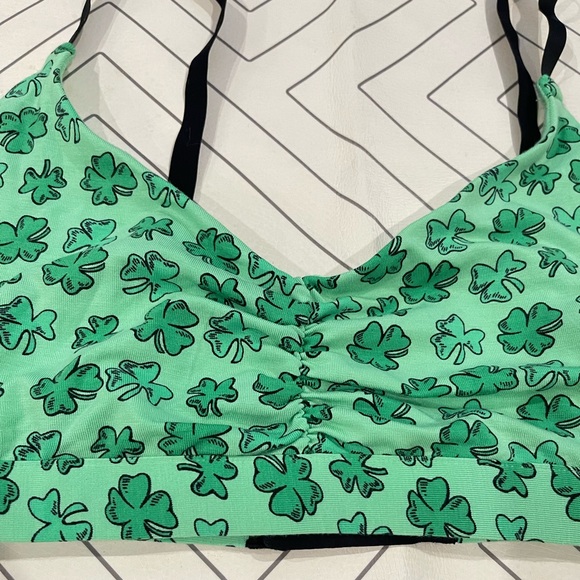 MeUndies Shamrock 'Best of Luck' Ruched Bralette - Picture 3 of 8